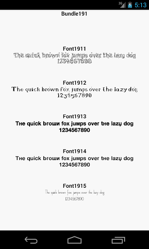 Fonts for FlipFont 191