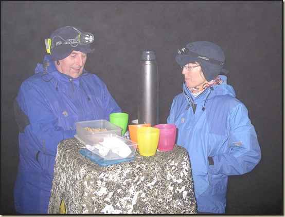 At Shutlingsloe's summit - 18/12/12 - Andrew and Diana