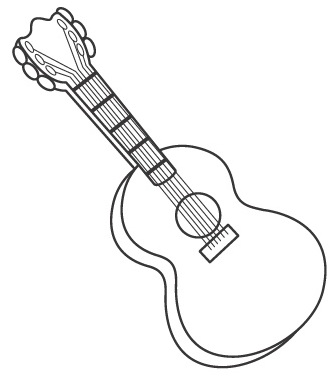 GUITARRAS DIBUJOS PARA COLOREAR