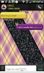 Download GO SMS - Purple N Yellow APK for Android