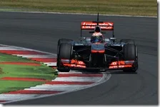 Magnussen(McLaren) nei testi di Silverstone 2013