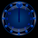 Sleek Blue Clock Widget icon