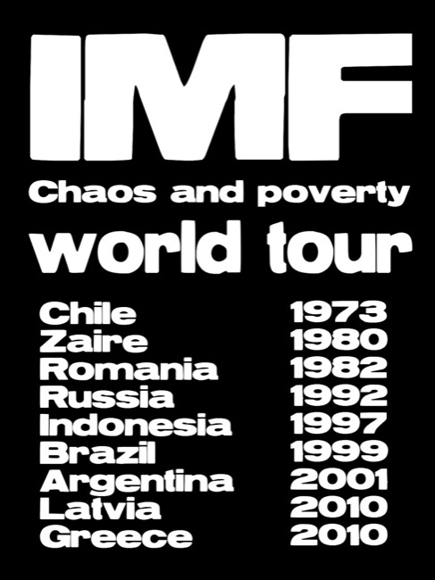 CC Photo by Flickr User teacherdudebbq2 Subject is IMF Chaos & Poverty