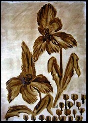 coffee painting iris
