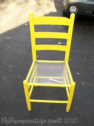 yellow garden chair