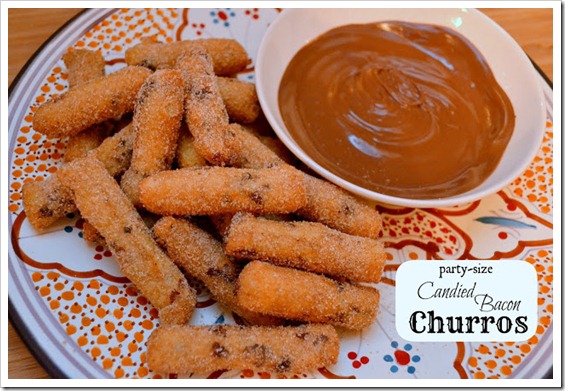 New Year's Eve Desserts - candied bacon churros