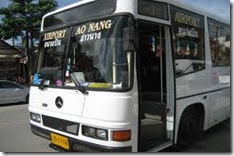 Shuttle bus, Krabi airport