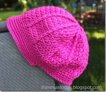 Pink Crocheted Visor Hat