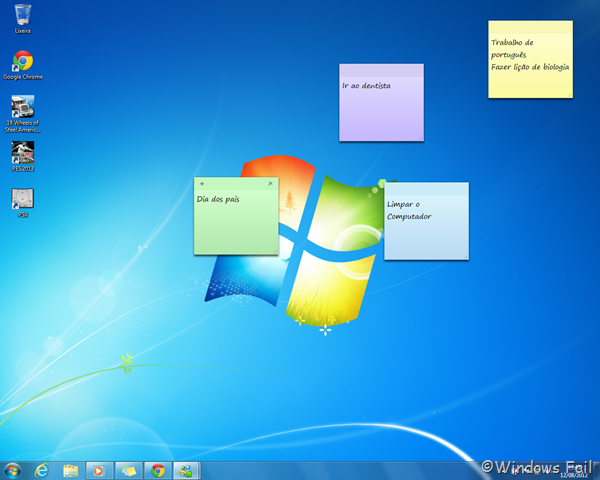 Windows 7 - Notas autoadesivas