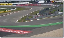 La prima curva del circuito del Nürburgring