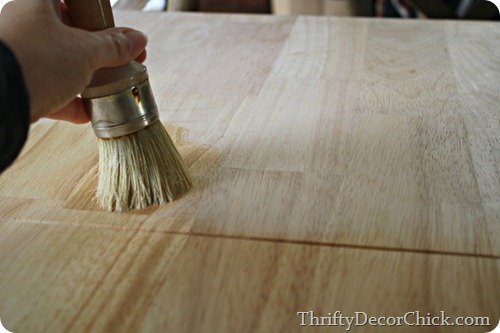 waxing unfinished wood