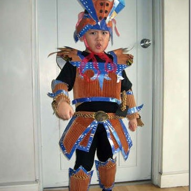 cómo hacer un disfraz casero de samurai para niño