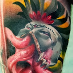 Octopus and the mask - tattoos for men