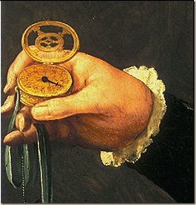 Détail de la montre la plus ancienne en peinture