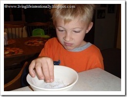 Experiment: evaporating salt water to get salt