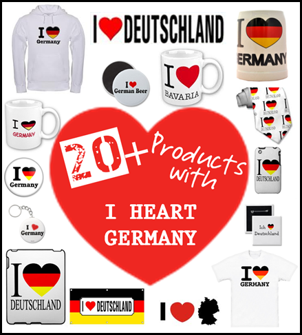 20+ products with I heart Germany