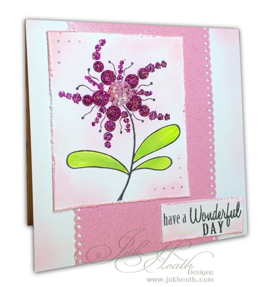 Stix2 and Woodware Bubble Bloom card