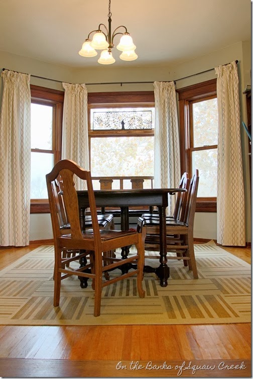 stained trim dining room