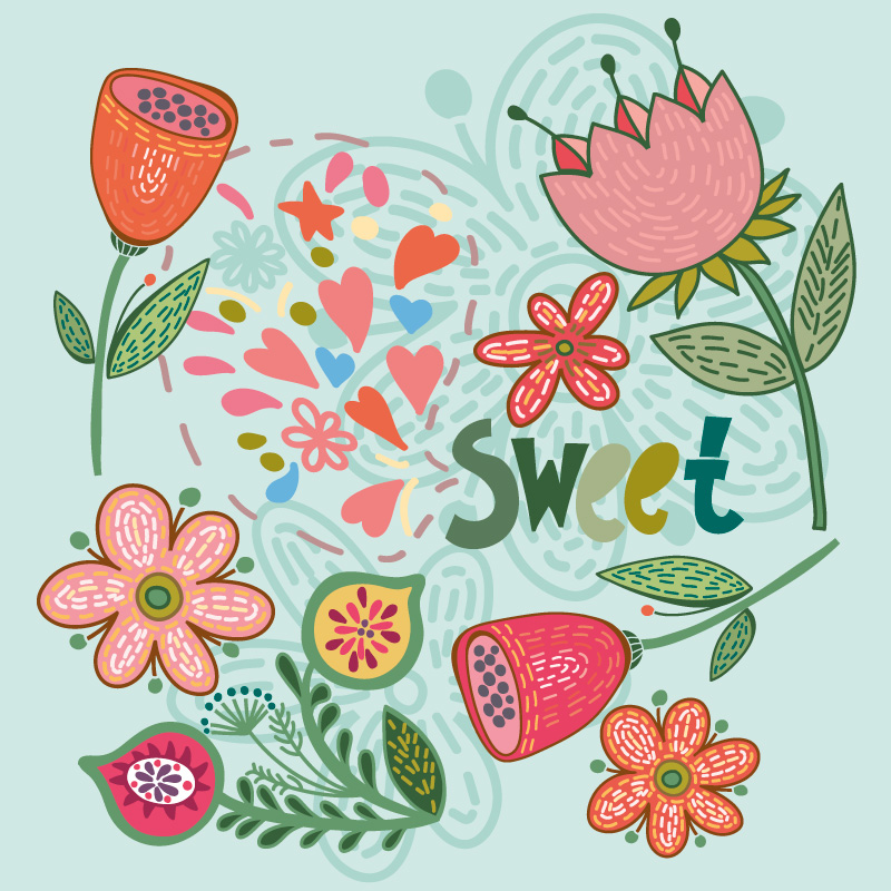Flower sweet illustration