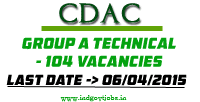 CDAC-Technical-Vacancy-2015