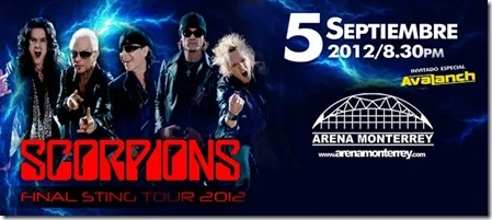 Scorpions Monterrey 2012 arena monterrey