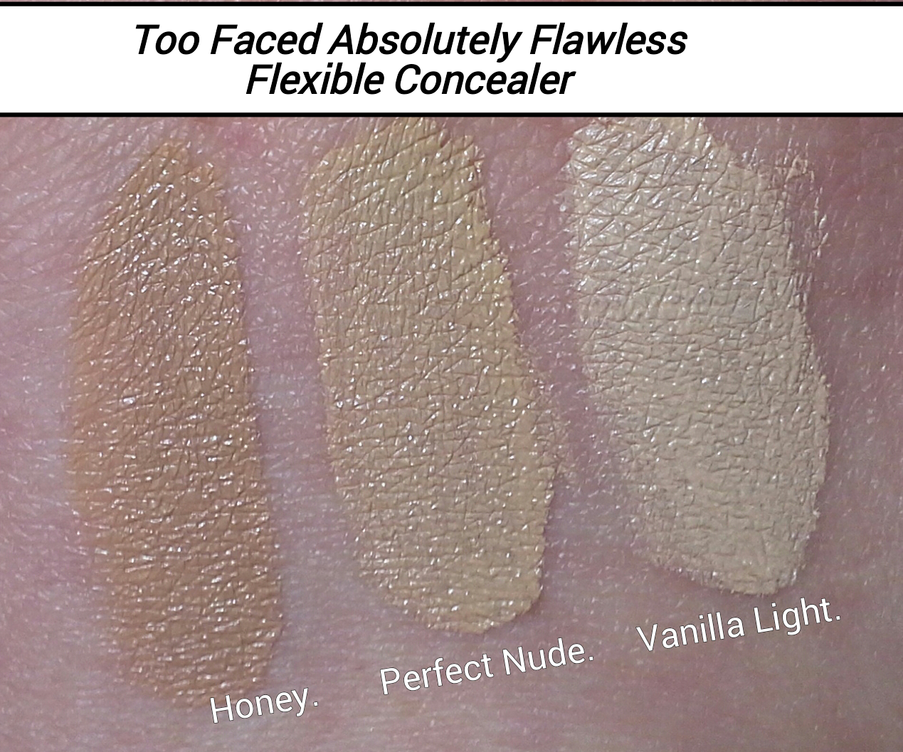 Faced Absolutely Flawless Concealer; Review Swatches of Shades
