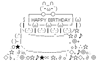 誕生日 ケーキ おめでとう セット Asciiart Asciiart