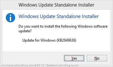 Windows Update Standalone Installer (KB2849636)