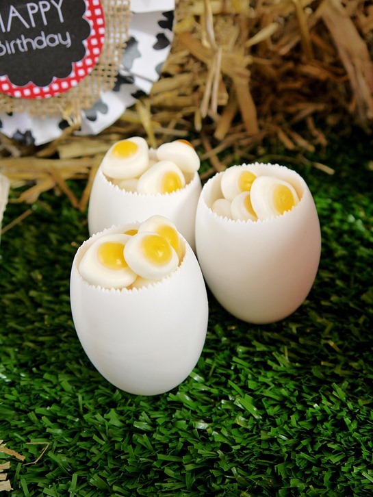 Barnyard Birthday - Candy Eggs in Plastic Egg Shells