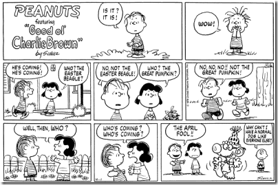 Peanuts 1979-04-01 - Snoopy as the April Fool