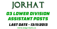 Jorhat Lower Division Assistant Posts