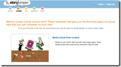 Story Jumper – Similar to storybird, Story Jumper allows students to create online storybooks.  The program is slightly more primary in appearance than storybird, but it has features storybird does not have, including allowing students to use a variety of clip art and even their own photographs.  Students can order a hard copy of their book, but I haven’t found anyplace where they can comment on each other’s stories. 