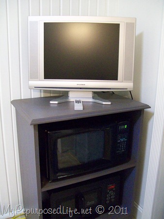 old microwave cart with an update