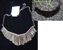 silver bib necklace, hyphen