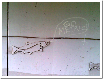 Geek graffiti -- go metric!