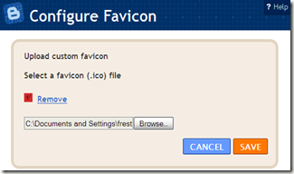 Save, customized favicon