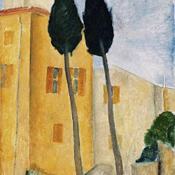 Modigliani, Cypress Trees and Houses xx.jpg