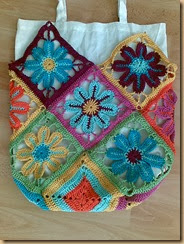crochet mexican flower bag
