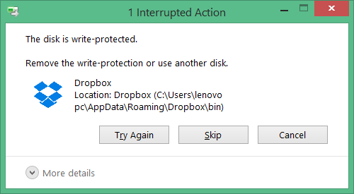 disk is write-protected