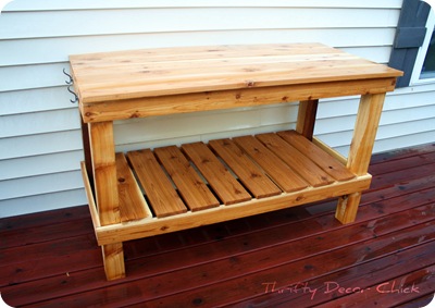 Thrifty Decor Chick: DIY Potting Bench with Dad