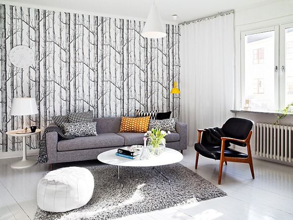  decoración living con estilo sueco