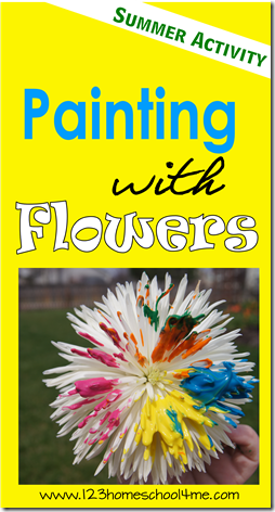 Painting with Flowers - this is such a fun kids activities perfect for adding to your summer bucket list!! This is lots of fun for toddler, preschool, prek, kindergarten, first grade, second grade, and third grade summer crafts for kids Painting with Flowers - this is such a fun kids activities perfect for adding to your summer bucket list!! This is lots of fun for toddler, preschool, prek, kindergarten, first grade, second grade, and third grade summer crafts for kids