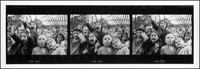 Three Frames of Children at Puppet Theater, Paris, 1963
