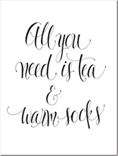 tea and warm socks