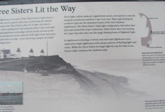 Cape COd 3 sisters lighthouse sign