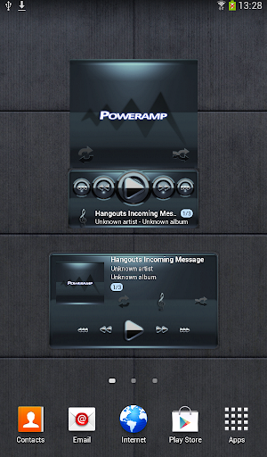 Poweramp widget - BLACK Petrol