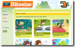 Bitesize – This UK based website has fabulous reading games and lessons on a variety of topic.  The KeyStage 1 site has lessons on phonics, spelling, alphabetical order, and rhyming words.  The KeyStage 2 site has lessons on deductions, poetry, dictionary and finding information.  