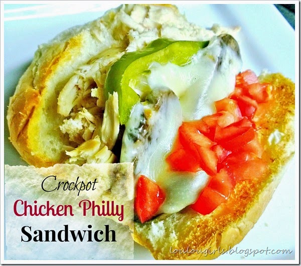 crockpot chicken philly sandwich