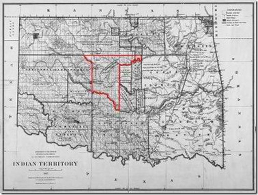 Oklahome Land Rush Map