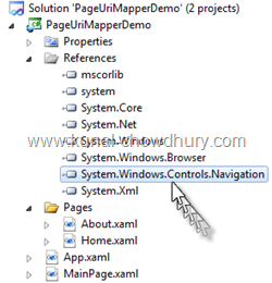 System.Windows.Controls.Navigation Assembly Added to the Project